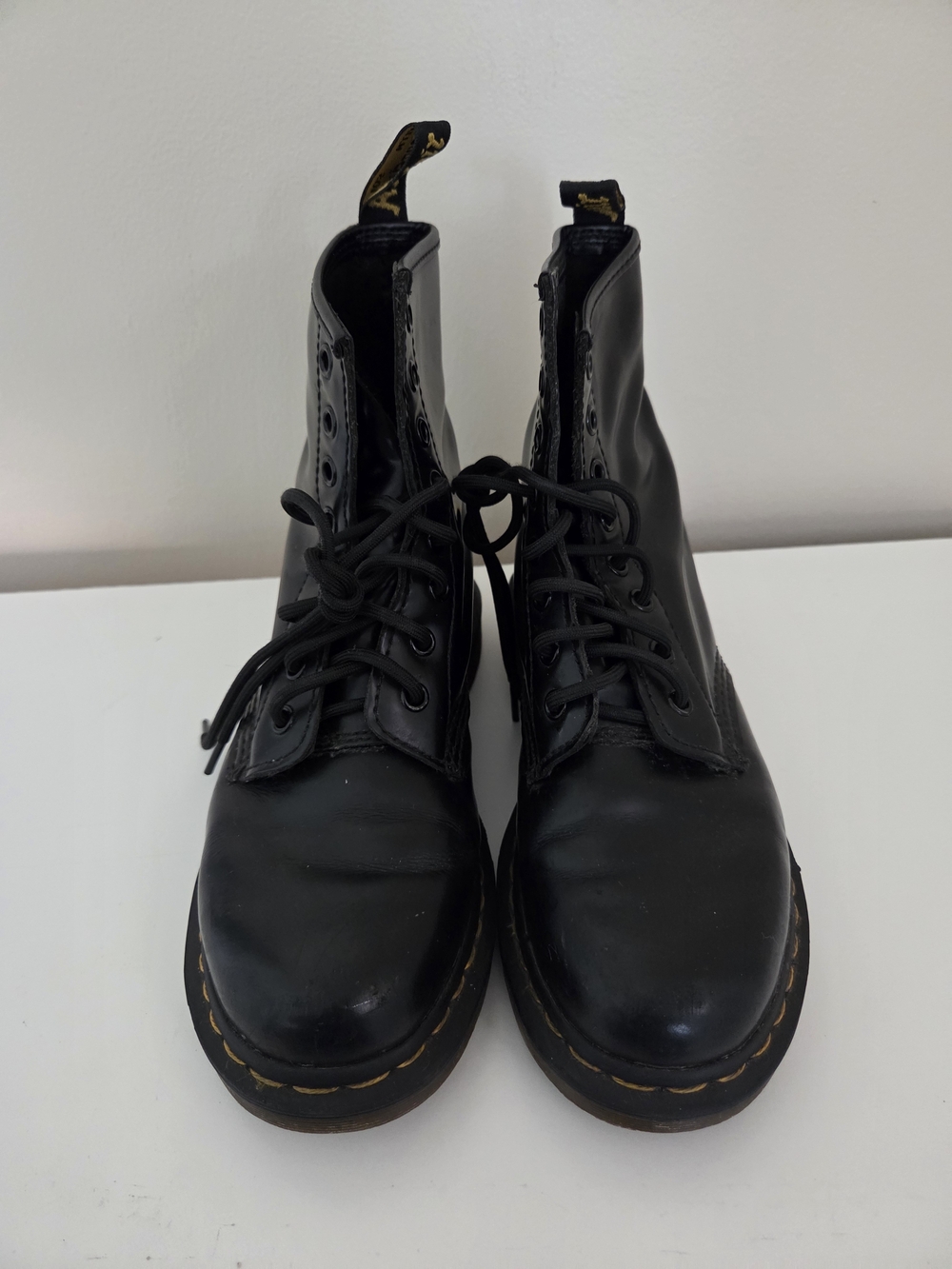 Dr. Martens Black Leather Combat Boots